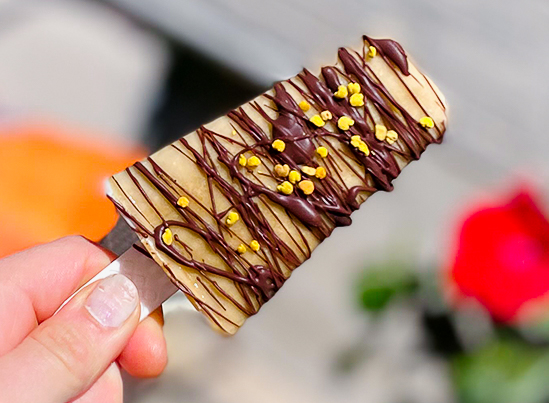 Revitalizing Banana Creamsicle on a stick