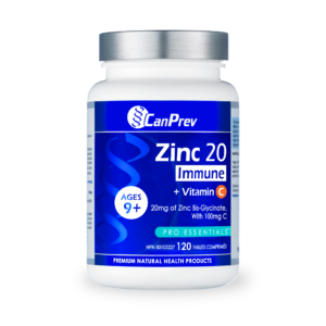 CanPrev Zinc 20 Immune + Vitamin C bottle