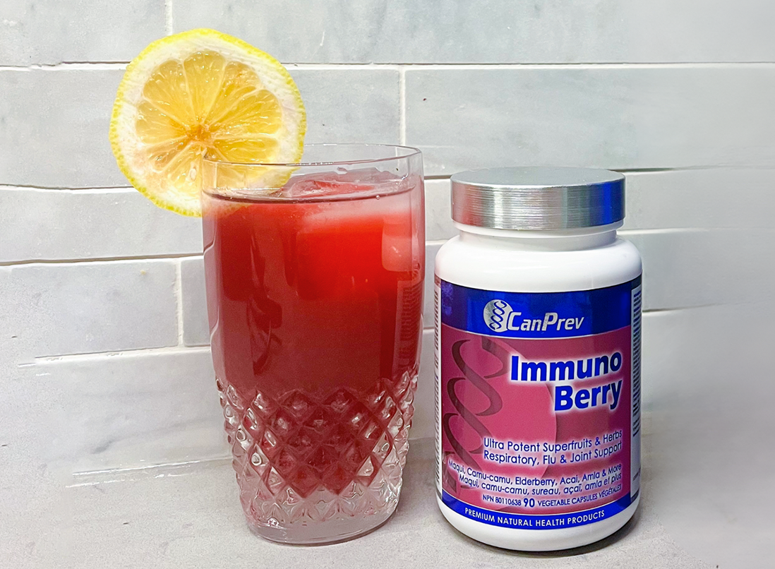 Immuno Berry Sweet Tea with lemon