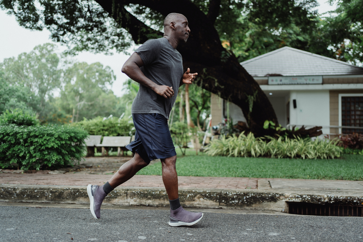 Man running on the street