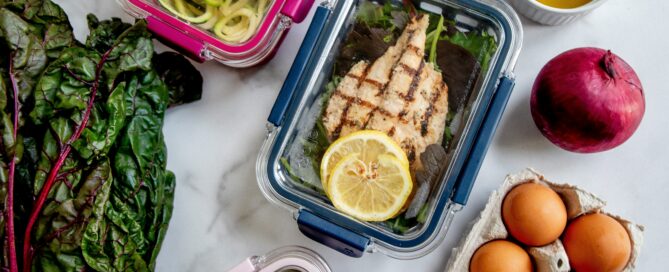 Protein rich foods arranged on a table